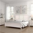 Pemberly Row King Size Bed Classic French Design White Solid Wood Frame