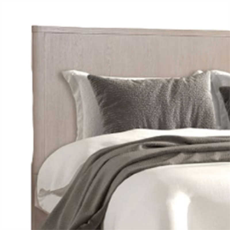 Pemberly Row King Bed Rounded Edges White Wash Brown Solid Rubberwood Frame