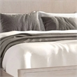 Pemberly Row King Bed Rounded Edges White Wash Brown Solid Rubberwood Frame