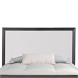 Pemberly Row King Size Bed Modern Upholstered in Black and White Solid Wood