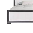 Pemberly Row King Size Bed Modern Upholstered in Black and White Solid Wood