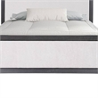 Pemberly Row King Size Bed Modern Upholstered in Black and White Solid Wood
