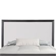 Pemberly Row King Size Bed Modern Upholstered in Black and White Solid Wood
