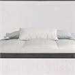 Pemberly Row Queen Size Bed Modern Upholstered in Black and White Solid Wood