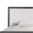 Pemberly Row Queen Size Bed Modern Upholstered in Black and White Solid Wood
