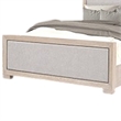 Pemberly Row King Size Bed Modern Upholstered in Tawny Brown Gray Solid Wood