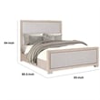 Pemberly Row Queen Size Bed Modern Upholstered in Tawny Brown Gray Solid Wood