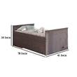 Pemberly Row Twin Captain Bed with Drawers Rustic Brazilian Pine Wood Gray