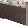 Pemberly Row Twin Captain Bed with Drawers Rustic Brazilian Pine Wood Gray