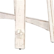Pemberly Row Rustic Accent Chairside Table X Legs 24 Inch Distressed White