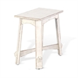 Pemberly Row Rustic Accent Chairside Table X Legs 24 Inch Distressed White