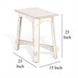 Pemberly Row Rustic Accent Chairside Table X Legs 24 Inch Distressed White