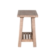 Pemberly Row Accent Chairside Table Light Brown Mahogany Rectangular 28 Inch