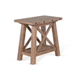 Pemberly Row Accent Chairside Table Light Brown Mahogany Rectangular 28 Inch
