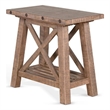 Pemberly Row Accent Chairside Table Light Brown Mahogany Rectangular 28 Inch