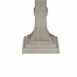 Pemberly Row 59 Inch Dining Table Round Top Pedestal Base in White Gray