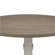 Pemberly Row 59 Inch Dining Table Round Top Pedestal Base in White Gray