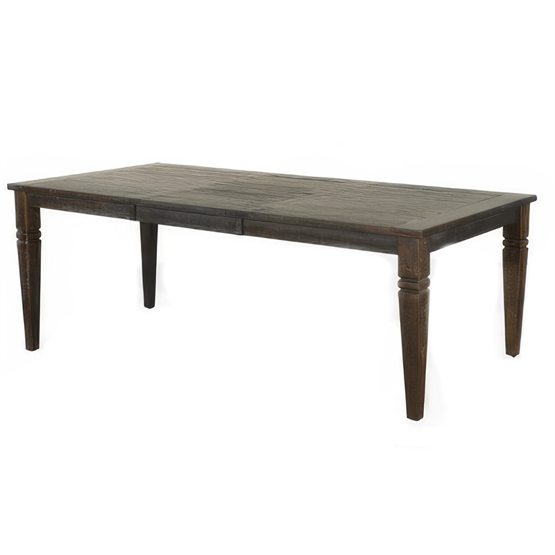Pemberly Row 66 to 90 Inch Dining Table Rectangular Extendable Brown Solid Wood