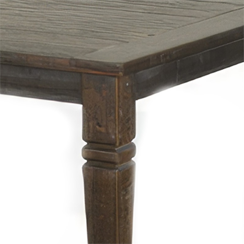 Pemberly Row 66 to 90 Inch Dining Table Rectangular Extendable Brown Solid Wood