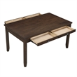 Pemberly Row 60 Inch Dining Table Rectangular Top 2 Drawers Cherry Brown Wood