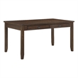 Pemberly Row 60 Inch Dining Table Rectangular Top 2 Drawers Cherry Brown Wood