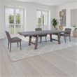 Pemberly Row Dining Table Light Brown Mahogany Wood Extendable 76 to 106 Inch