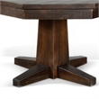 Pemberly Row Dining Table with 53 Inch Reversible Game Octagonal Top Dark Brown