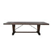 Pemberly Row Extendable Dining Table 108 to 140 Inch 2 Folding Leaves Brown