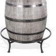 Pemberly Row Counter Pub Dining Table Gray Barrel Base with Lazy Susan 54 Inch