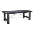 Pemberly Row Dining Table 2 Extension Leaves 86 to 122 Inch Black Mahogany Wood