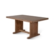 Pemberly Row Dining Table 60 Inch Rectangular Plank Top Light Brown Mahogany