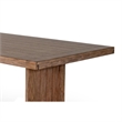 Pemberly Row Dining Table 60 Inch Rectangular Plank Top Light Brown Mahogany