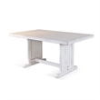 Pemberly Row Dining Table 60 Inch Rectangular Plank Top in Off White Wood
