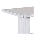 Pemberly Row Dining Table 60 Inch Rectangular Plank Top in Off White Wood