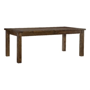Pemberly Row Dining Table 79 Inch Rectangular Top Natural Brown Rubberwood
