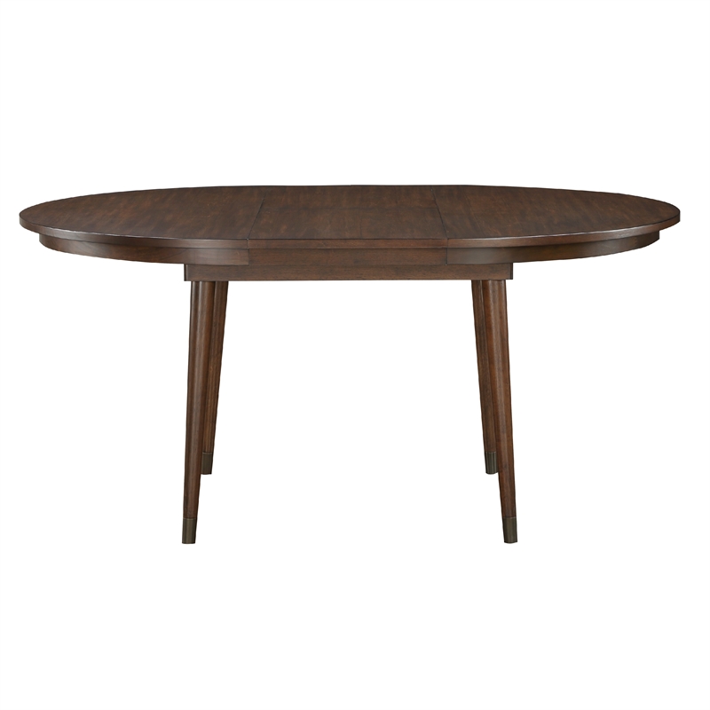 Pemberly Row Dining Table with Butterfly Leaf 48 to 65 Inch Round Maple Brown