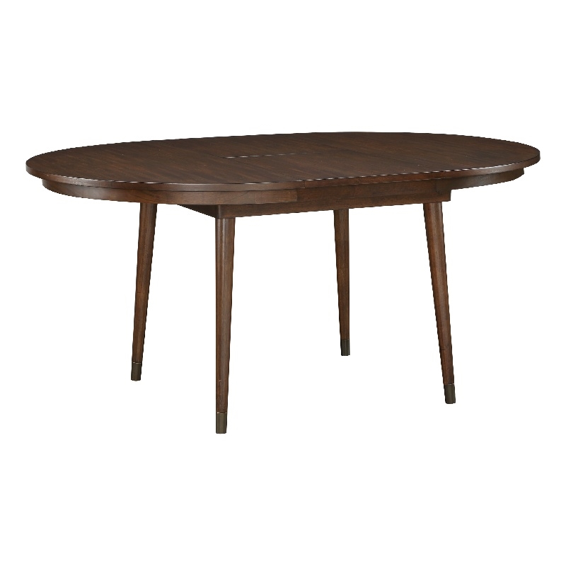 Pemberly Row Dining Table with Butterfly Leaf 48 to 65 Inch Round Maple Brown