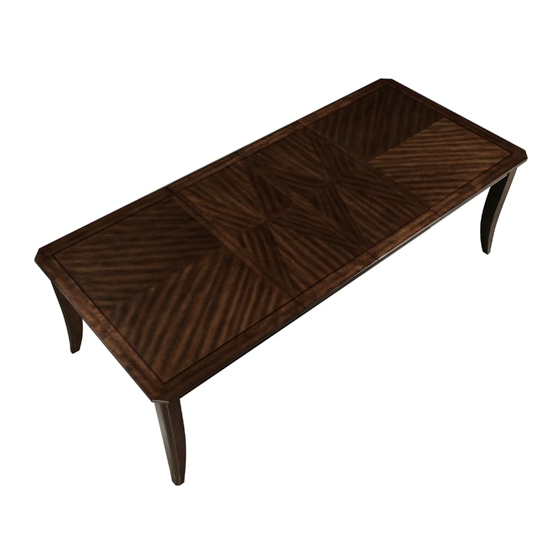 Pemberly Row Dining Table with Extension Leaf Cherry Birch Wood 78 to 96 Inch