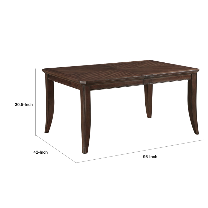 Pemberly Row Dining Table with Extension Leaf Cherry Birch Wood 78 to 96 Inch