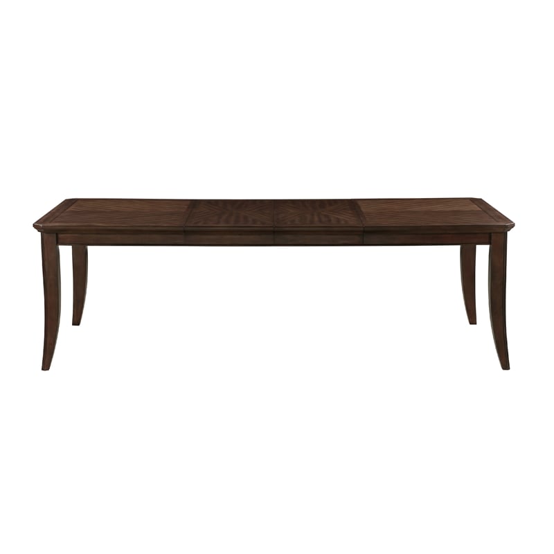Pemberly Row Dining Table with Extension Leaf Cherry Birch Wood 78 to 96 Inch