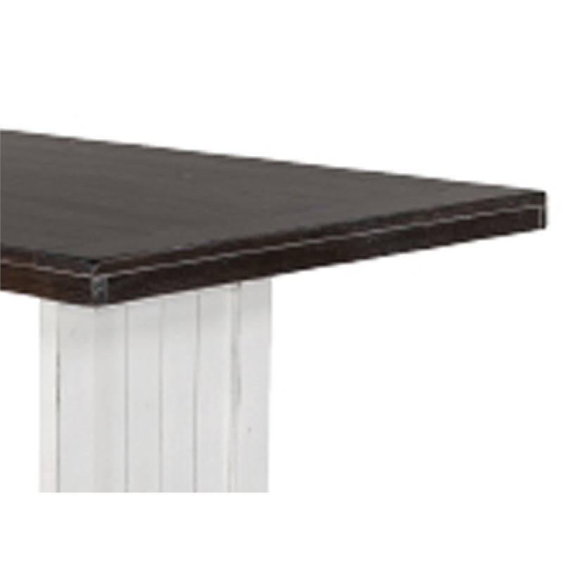 Pemberly Row Counter Height Dining Table 60 Inch Rectangular in Off White Brown