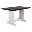 Pemberly Row Counter Height Dining Table 60 Inch Rectangular in Off White Brown