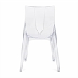 Pemberly Row Outdoor Dining Chair Set of 4 Geometric Design Transparent Clear