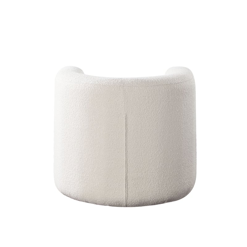 Pemberly Row Contemporary Accent Chair Extra Soft in Ivory Boucle 35 Inch