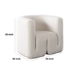 Pemberly Row Contemporary Accent Chair Extra Soft in Ivory Boucle 35 Inch