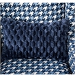 Pemberly Row Accent Club Chair Throw Pillow in Gray Blue Houndstooth Polyester