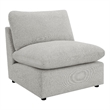 Pemberly Row Modular Armless Chair in Light Gray Plush Foam Cushions