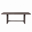 Pemberly Row 83 Inch Dining Table Pedestal Base in Dark Ash Gray Solid Wood