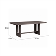 Pemberly Row 83 Inch Dining Table Pedestal Base in Dark Ash Gray Solid Wood