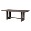 Pemberly Row 83 Inch Dining Table Pedestal Base in Dark Ash Gray Solid Wood